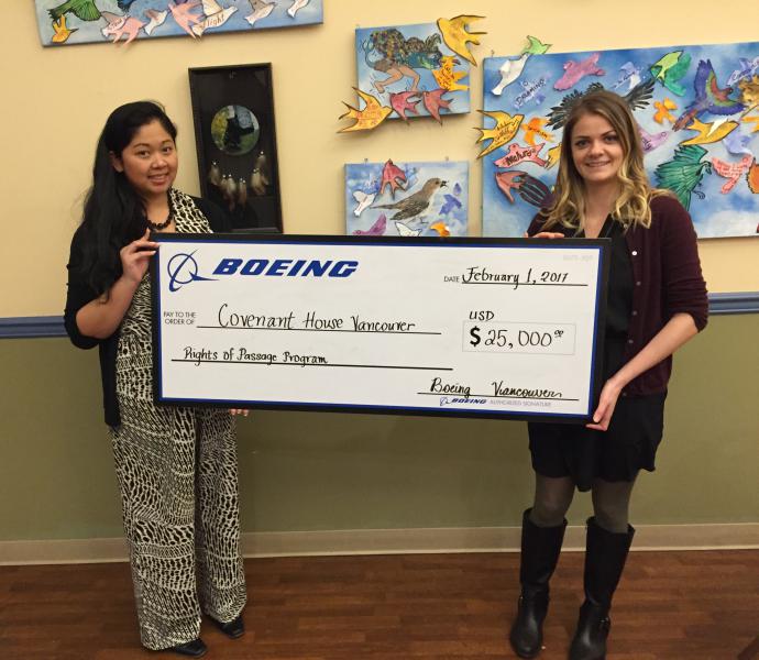 Boeing and CHV for cheque presentation